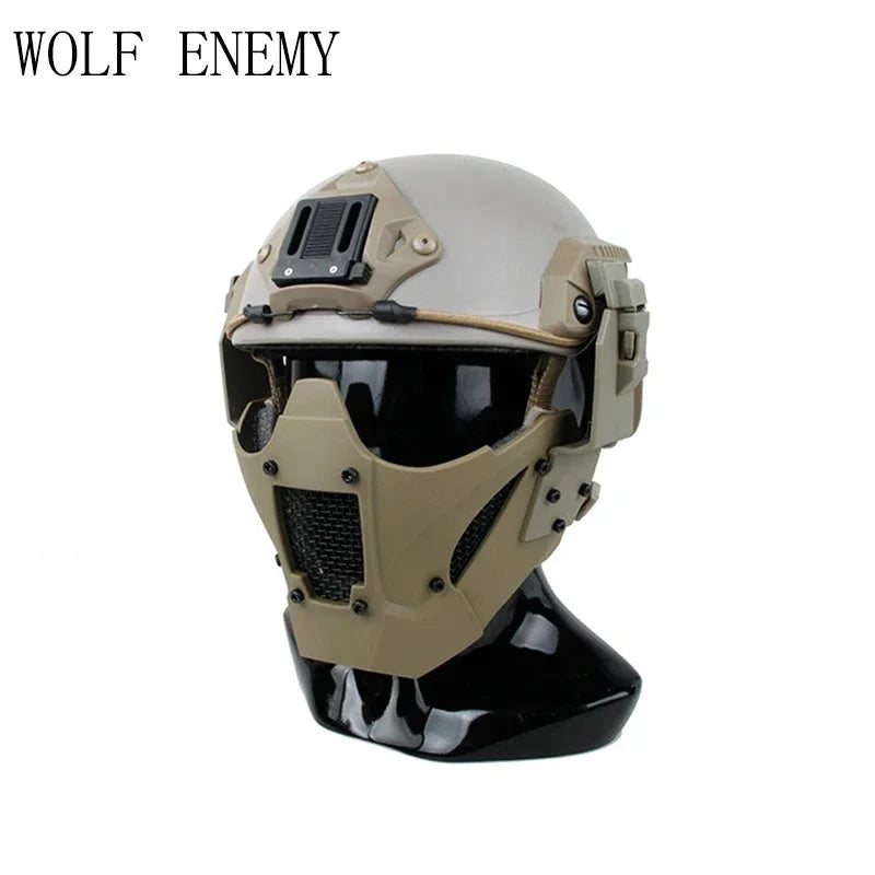 New Airsoft FAST Module MESH Mask Tactical Half Face Mask Fit Helmet