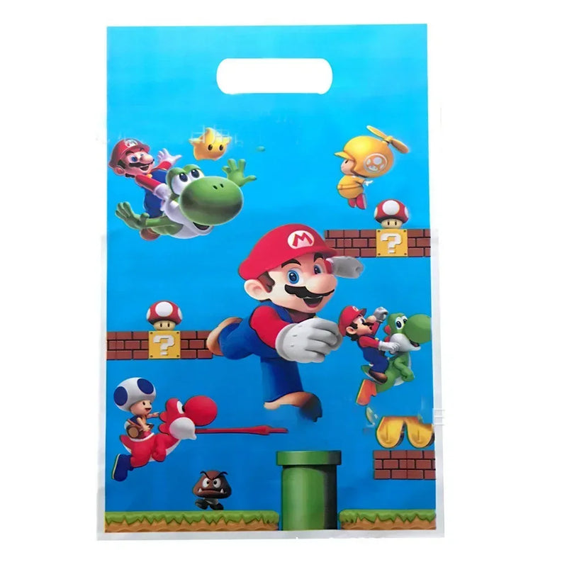 Mario Bro Gift Bags Birthday Decoration Game Liugi Goody Biscuit Package Candy Bag Baby Shower Kid Boys Gifts for Party Supplies