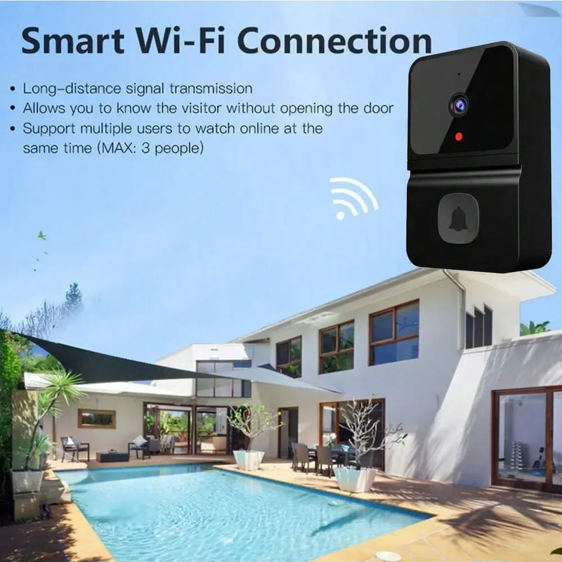 Z30 Wireless Doorbell Camera With Chime Smart Home Security Video Intercom Night Vision WiFi Smart Door Bell Audio