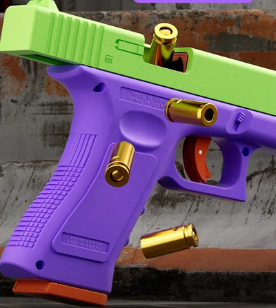 Dual-mode Automatic Shell Ejection G17 Pistol Laser Version Radish Gun Soft Bullet Toy Gun CS Shooting Weapons for Kids