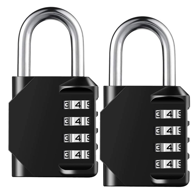 Combination Lock Resettable 4 Digit Padlock with Combination Waterproof and Heavy Duty Combination Padlock Outdoor for School