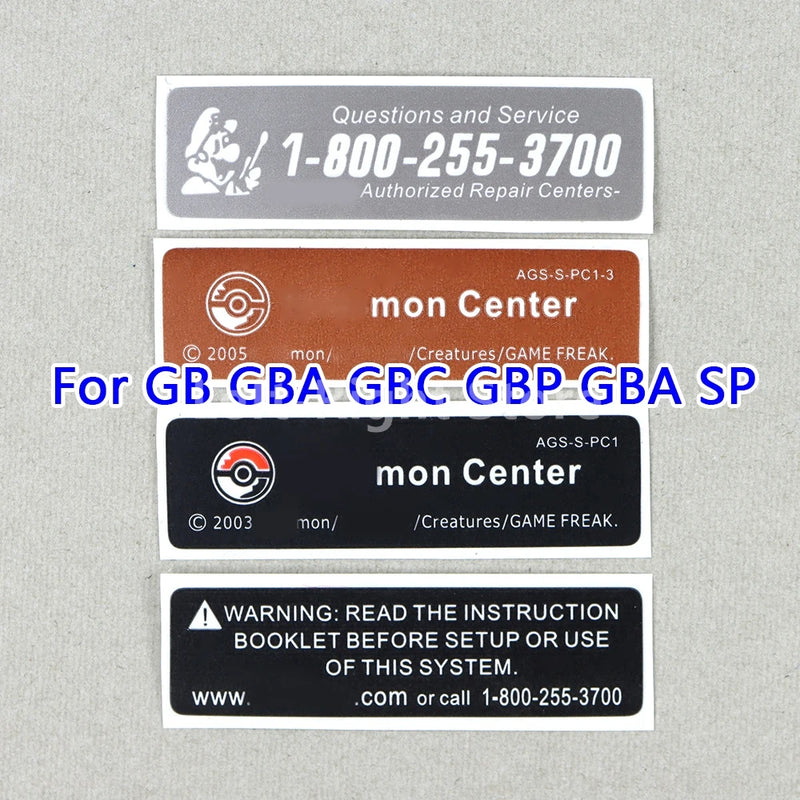 2PCS FOR GBA GBC GBP GBA SP Console Universal Battery Cover Back Sticker FOR GameBoy Console Label Battery Cover Sticker