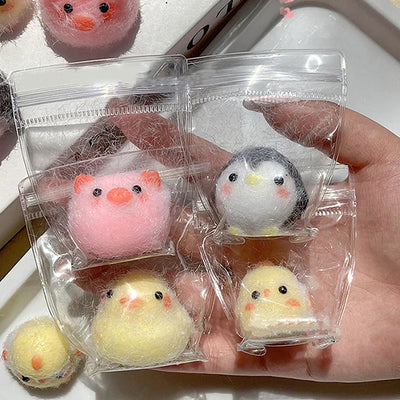 1PC Miniature Chick Pig Animal Relief Squeeze Toy Sticky Squishy Mini Penguin Duck Stress Relief Squishy New Fidget Toy