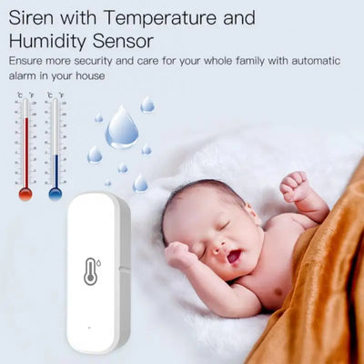 Wifi Tuya Smart Temperature And Humidity Sensor Smart Home Thermometer Hygrometer Sensor Works With Alexa Google Home Smart Life