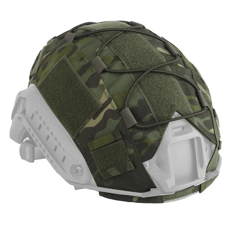 Airsoft Helmet Cover Camouflage Tactical FAST Helmet Cloth Hunting Shooting Helmet Accessories with Elastic Cord