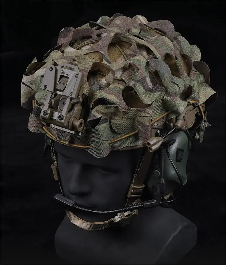 Tactical Helmet Accessories 3D Camouflage Helmet Cloth Cover  Camo Laser Cut Leaf Shape Lightweight Laser Cut Helmet Cvoer