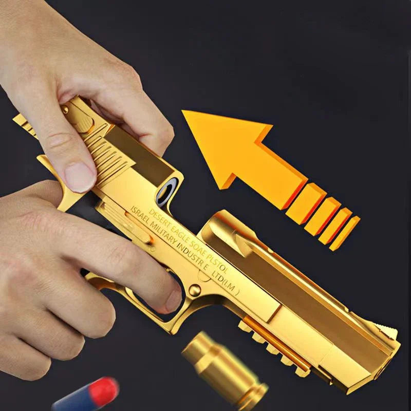 Shell Ejection Desert Eagle Soft Foam Bullet Toy Gun Airsoft Pistol Outdoor CS Weapon for Boys Girls Shooting Game Birthday Gift