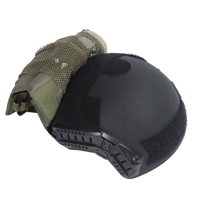 Tactical Helmet Cover Set for Maritime Helmet, NVG Battery Pouch, Hunting Hybrid Mesh Cover for Bump & Ballistic Helmets