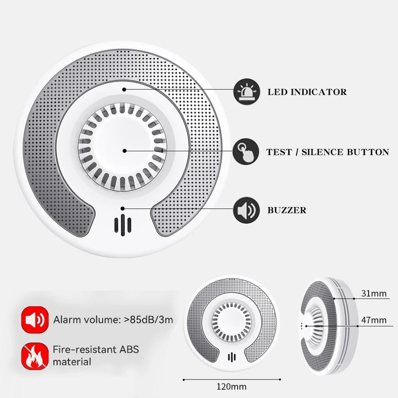 V-COME Wi-Fi Smart Heat Detector with Tuya App control, WiFi Heat Alarm with Sealed 10-Year Li-Battery, BS 5446-2, VH03W