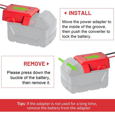 For Milwaukee 18V Battery Adapters Dock Power DIY Battery Converter Connector 12AWG Home Power Tools Parts Replacement