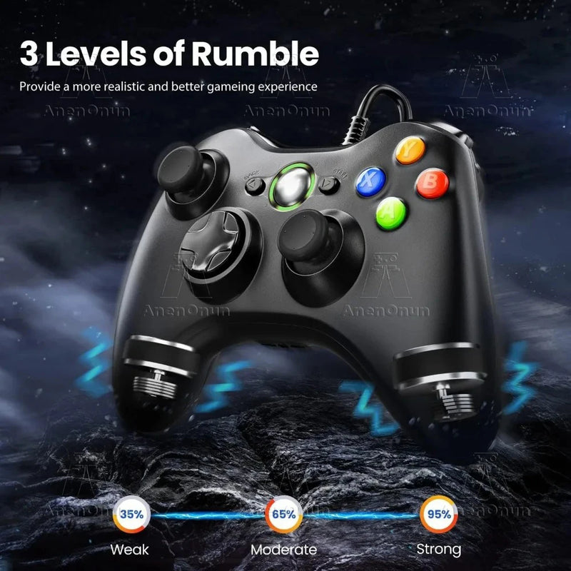 Xbox 360 Controller USB Wired Remote Gamepad PC Gaming Control Dual Vibration Joystick Video Game Console Joypad Accessories