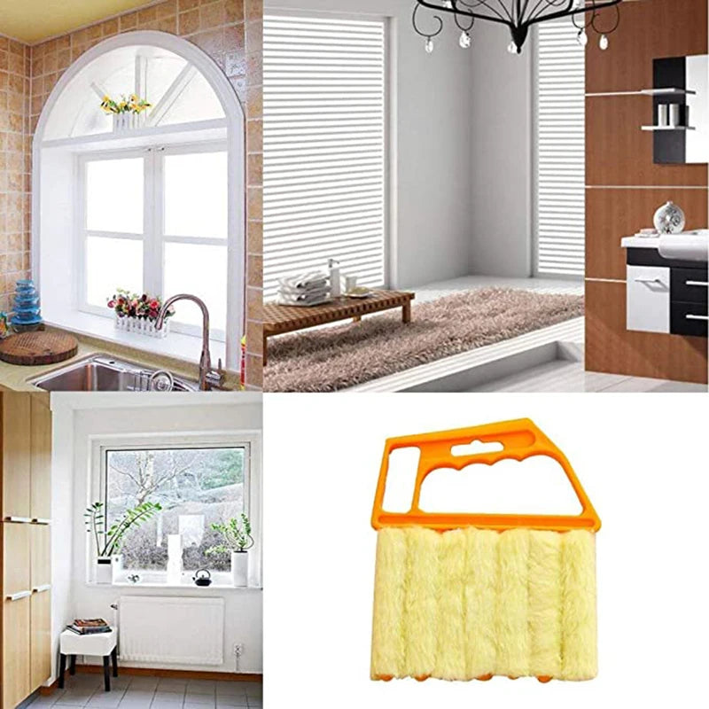 Vent Blinds Cleaner Cloth Brush Window Cleaning Brush Microfiber Air Conditioner Duster Car Electric Fan Cleaner Washable Tool