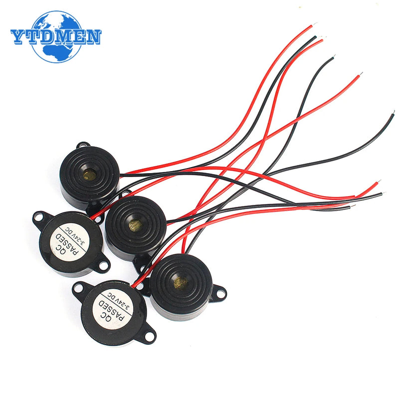 5/10PCS High Decibel Buzzer SFM-20B DC 3-24V Continuous Sound Buzzer 2312 Active Piezo Buzzers, for Arduino Car