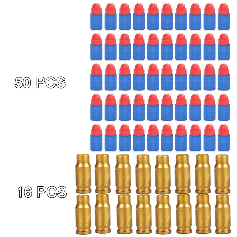 100 Soft Foam Bullets + 32 Shells For Glock Toy Gun Colt Pistol Shooting Games Kids Toys Dropship Shopify