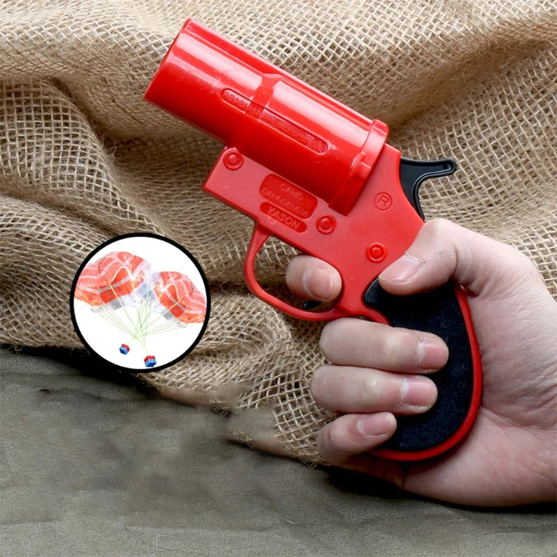 Realistic Signal Guns Throwing Parachute Family Games Preschool Education Toys Miniature Novelty Toy Launching Toy Set