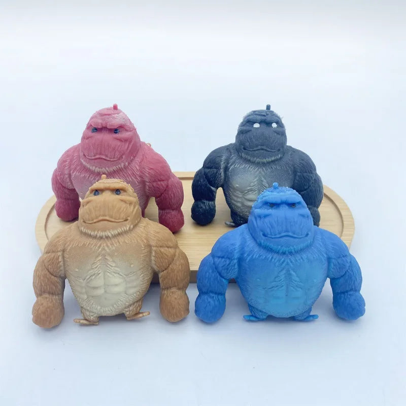 2024 Cartoon Funny Mini Cute Orangutan Pinch Squeeze Fingertip Kawaii Orangutan Kids Fidget Toy Birthday Gift Stress Relief Toy