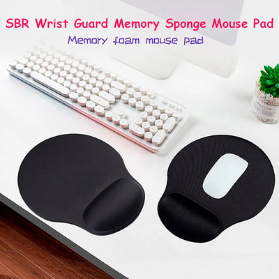 Black Mouse Pad With Wrist Rest Pad Anti-Slip Gaming Mousepad Mice Mat PC Laptops Keyboard Accessories