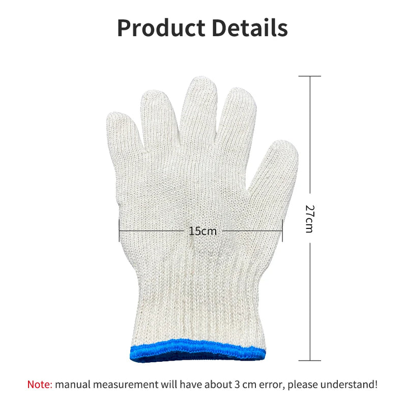 BBQ Fire Gloves Thicken High Temperature Resistant 500 Degrees Super Heat Prevent Anti-Burn Heatproof Glove Oven Kitchen