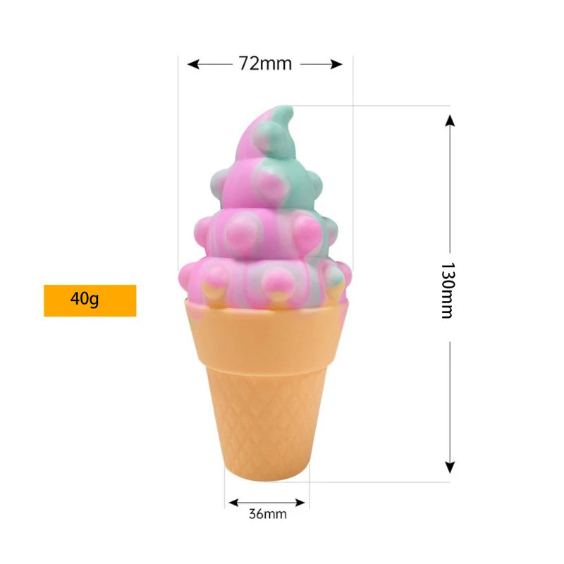 New Ice Cream Popit Squishy Fidget Toy Vent Sloth Hide Seek Stress Relief Squishies Doll Cheese Block Stress Busting Kids Gift