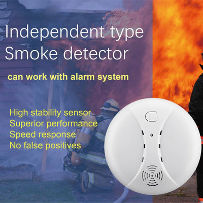 433MHz Wireless Fire Protection Smoke alarm Detector Alarm Sensors For RF Tuya WIFI GSM home security Alarm Systems