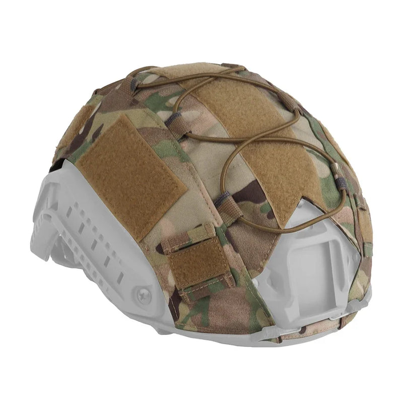 Airsoft Helmet Cover Camouflage Tactical FAST Helmet Cloth Hunting Shooting Helmet Accessories with Elastic Cord