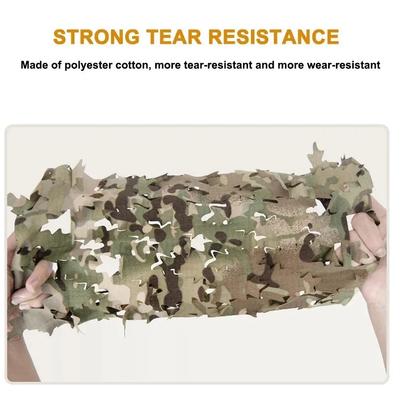 3D Camo Net Airsoft Helmet Cover Scrim High Cut Nylon Drawstring Helmet Scrim Tactical Paintball Paratrooper Hunting Accessories