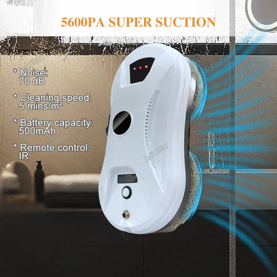 Robot Window Cleaner With Water Sprayer Electric Intelligent Remote Control Glass Window Washer For Home Cleaning