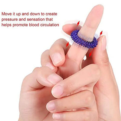 5-15pcs Acupressure Rings Spiky Sensory Finger Rings Set for Teens  Adults Stress Reducer Massager Stress Relief Fidget Toys