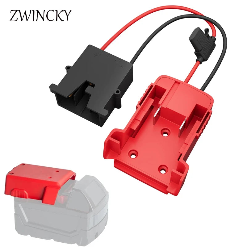 For Milwaukee 18V Battery Adapters Dock Power DIY Battery Converter Connector 12AWG Home Power Tools Parts Replacement