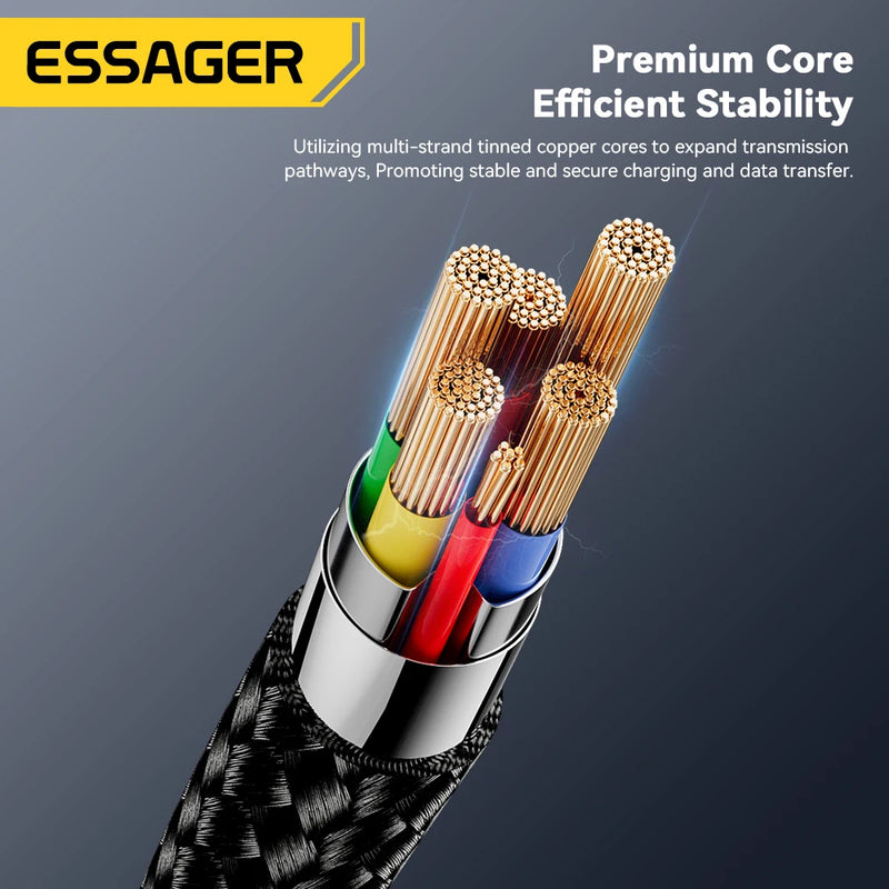 Essager Micro USB Cable 2A Fast Charging USB Cable for  Xiaomi Realme Redmi Samsung Huawei Mobile Phone USB Data Charger Wire 3M