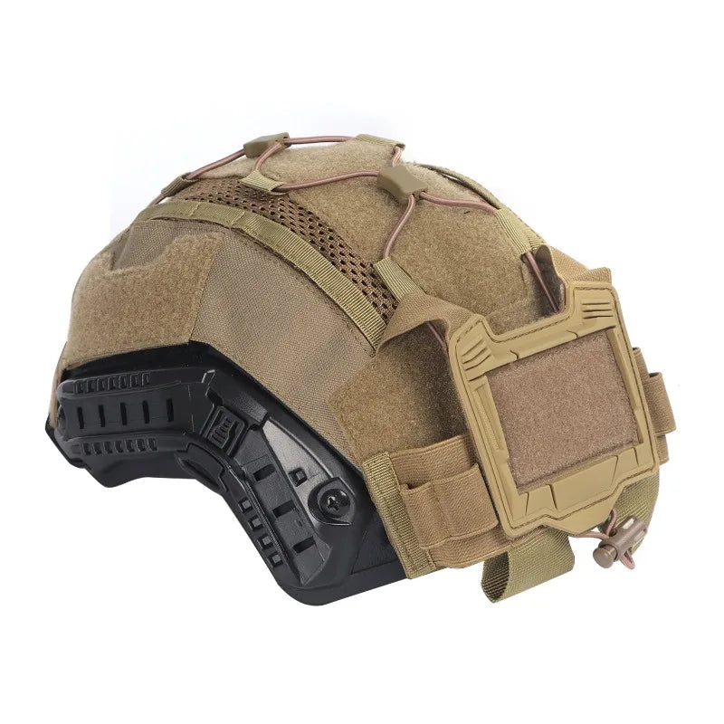 Tactical Helmet Cover Set for Maritime Helmet, NVG Battery Pouch, Hunting Hybrid Mesh Cover for Bump & Ballistic Helmets