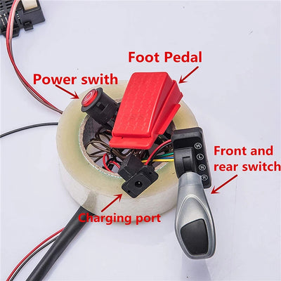 12V Children's electric car DIY accessories wiring harness and gearbox,Self-made Ride on toys electric car full set of parts