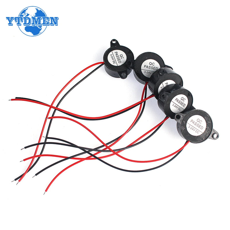 5/10PCS High Decibel Buzzer SFM-20B DC 3-24V Continuous Sound Buzzer 2312 Active Piezo Buzzers, for Arduino Car