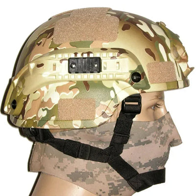 Tactical MICH 2000 Helmet Hunting GFRP Helmet With Guide Rail Covered Shooting Airsoft Head Protective Gear