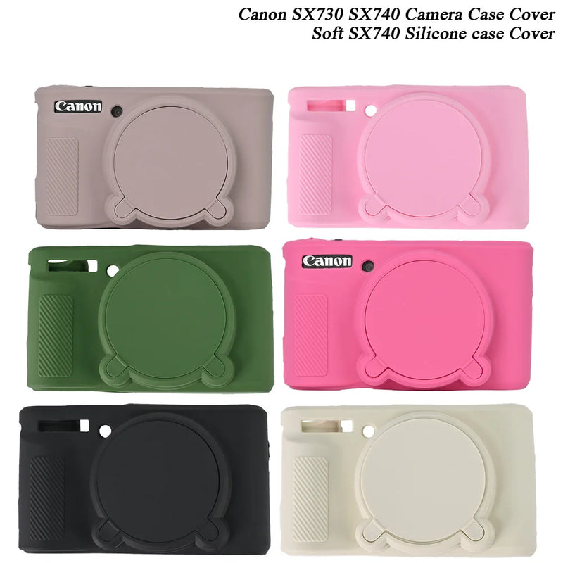 Soft SX740 silicone Case Camera Bag Skin For Canon PowerShot SX730 SX740 SX740HS Rubber Camera case  Cover Skin