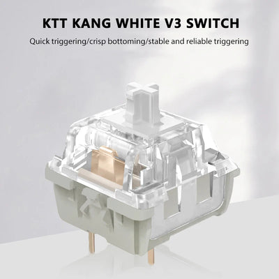 GMKFans KTT Kang White V3 Switches for DIY Mechanical Keyboard Linear Switch 3Pins Custom Cherry Gaming Accessories MX Switch