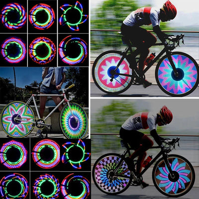 Mountain Bike Wheel Light Spoke Lights Warning Light Tire Signal Light Colorful LED Bike Wheel Lights Toy Ride-On Accessories