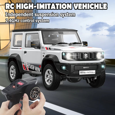 HG4-53 Pro Licensed SUZUKI JIMNY 1/16 Scale 2.4GRemote Control Car Simulation Light Sound Smoke Systerm Proportional RC Crawler