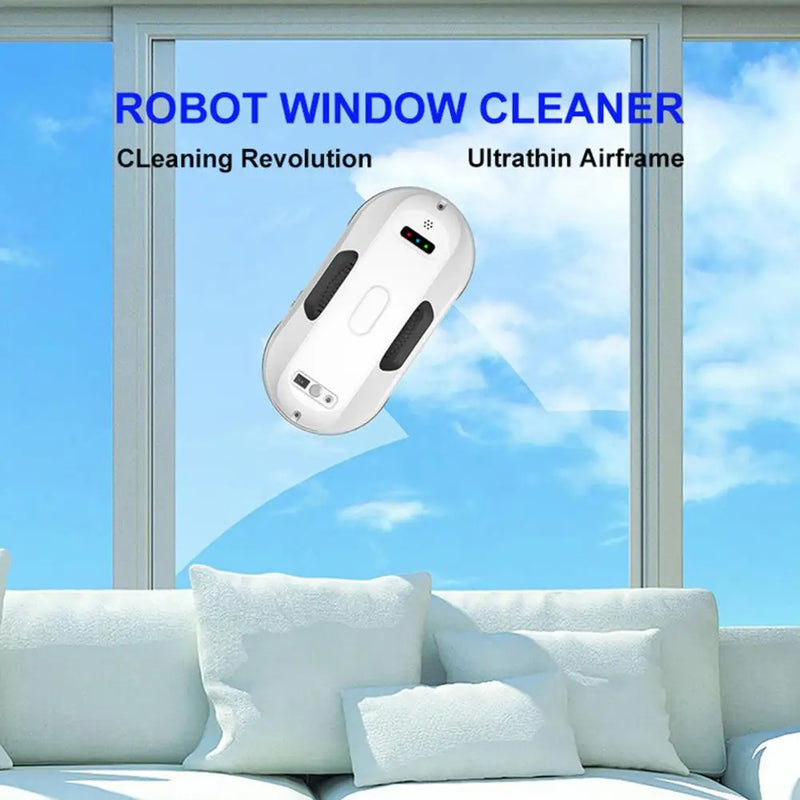 1 Set 650mAh Edge Detection Electric Window Cleaner Robot with Power-off Protection Remote Control Automatic Glass Cleaner