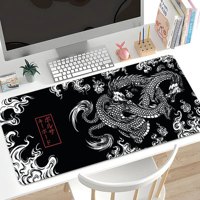 XXL RGB Gaming Mouse Pad Dragon Desk Mat HD Black Gamer Accessories Large LED Light MousePads PC Computer Carpet With Backlit