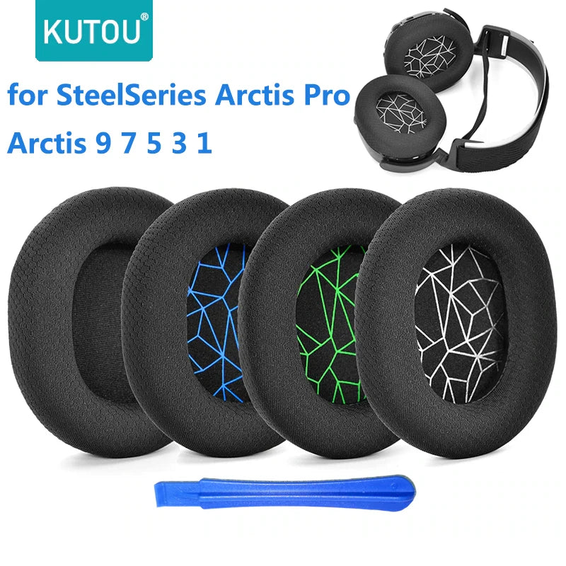 KUTOU Replacement Ear Pads Cushion for SteelSeries Arctis Pro 9 7 5 3 1 Gaming Headphone High Elastic Earpads Cover Accessori