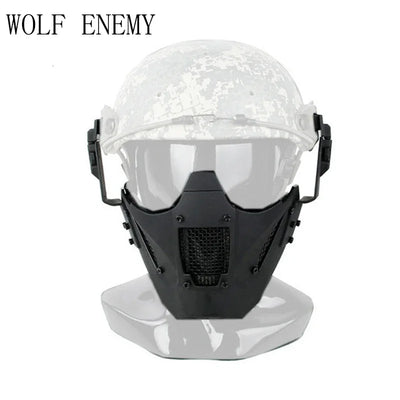 New Airsoft FAST Module MESH Mask Tactical Half Face Mask Fit Helmet